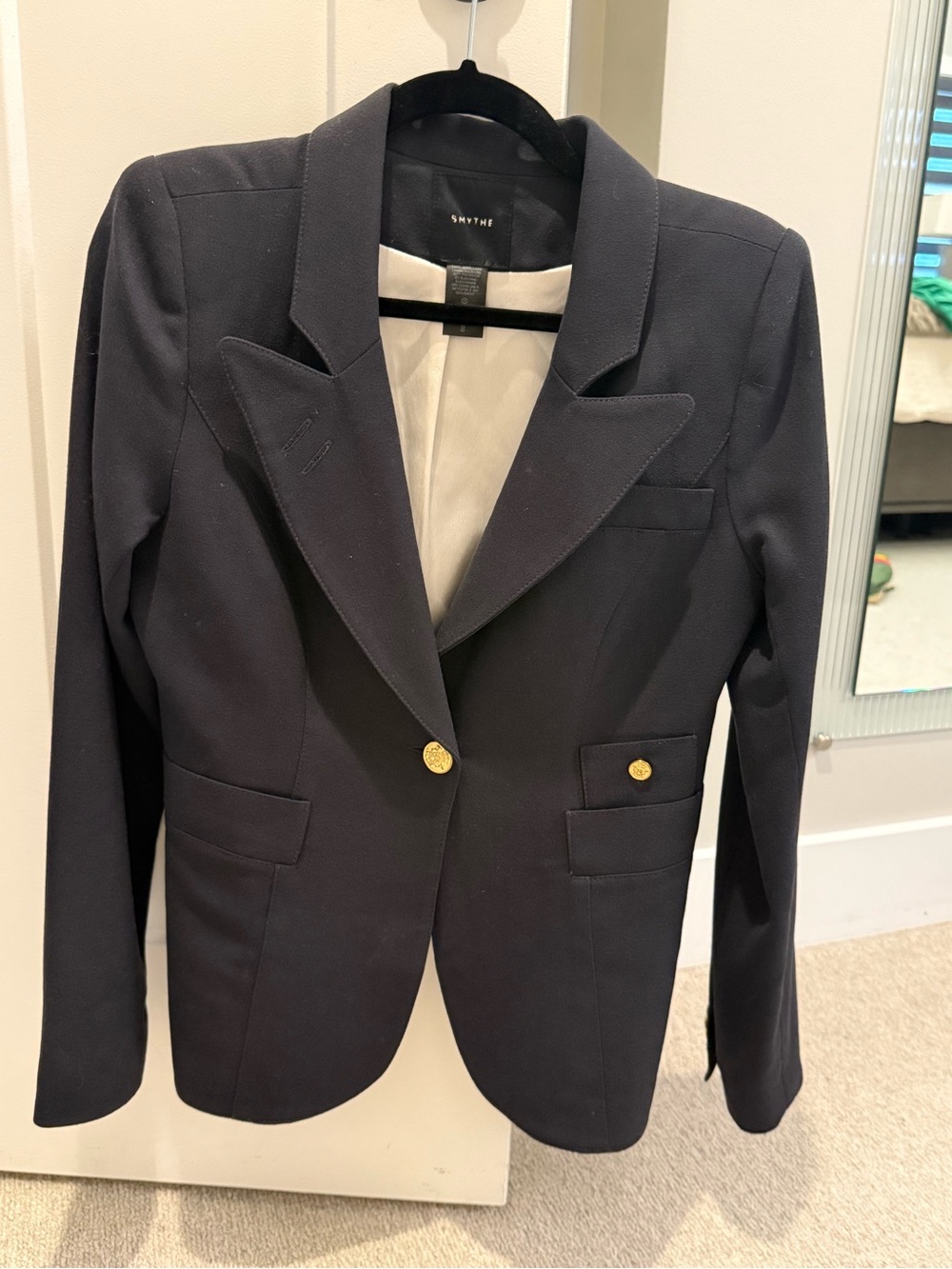 Smythe Duchess Black Blazer with Gold Buttons